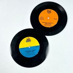 Two Vintage 80s Kid Stuff 45 Records
